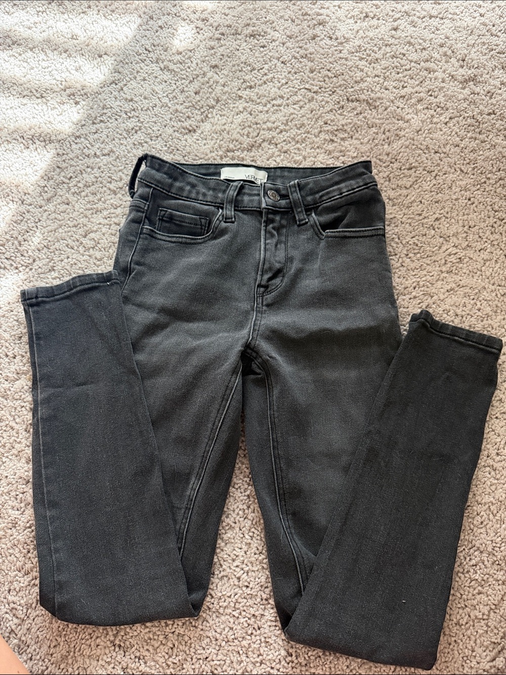 High-Rise Black Skinny Jeans with Stretch